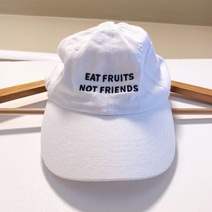 Wholesome Culture Eat Fruit White Baseball Cap